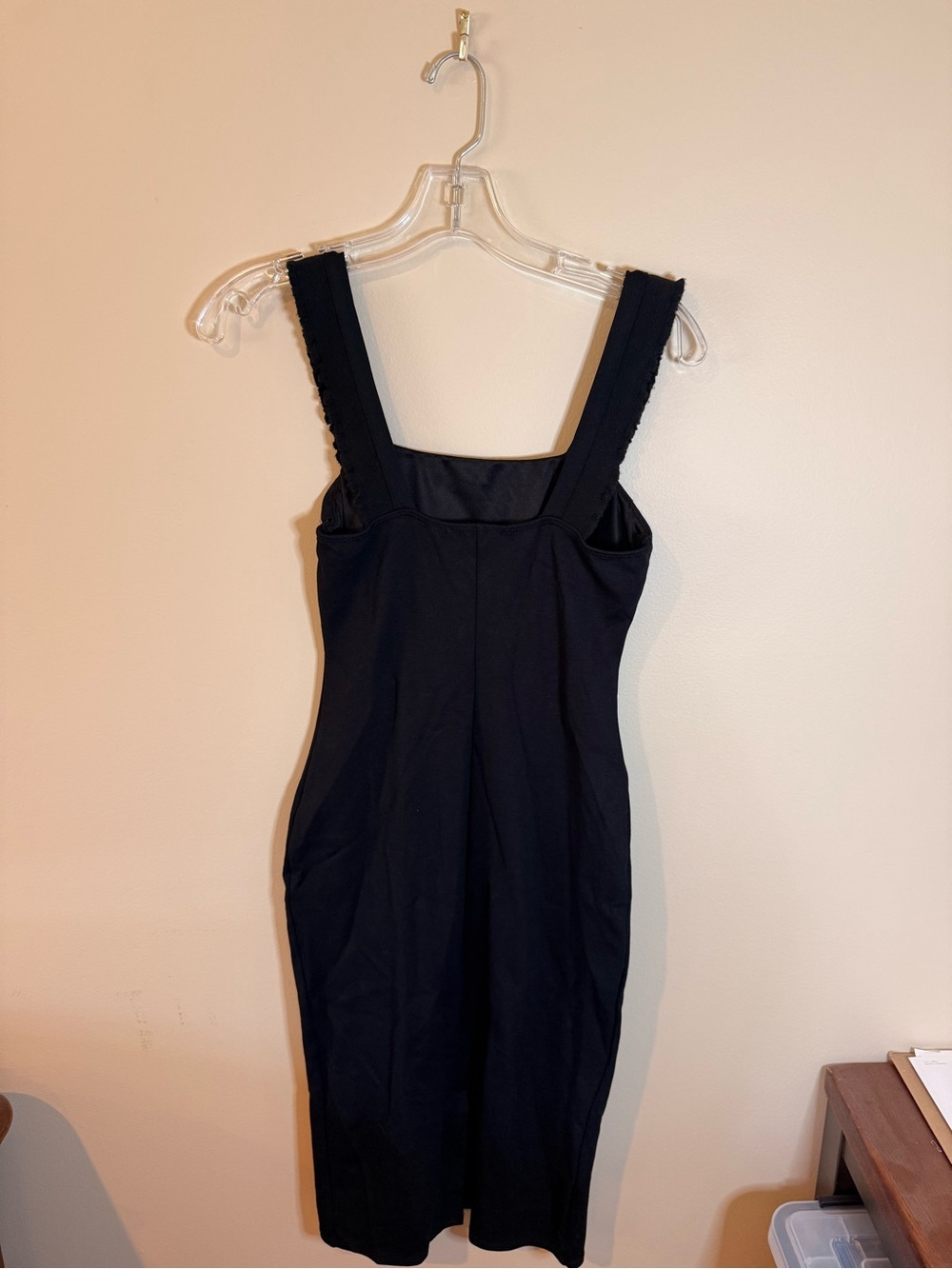 Lulu's Black Square-Neck Midi Bodycon Dress - Picture 5 of 6